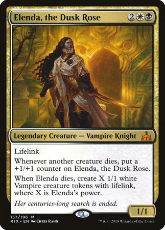 Elenda, the Dusk Rose [Rivals of Ixalan] | Dumpster Cat Games