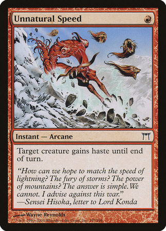 Unnatural Speed [Champions of Kamigawa] | Dumpster Cat Games