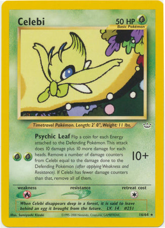 Celebi (16/64) [Neo Revelation Unlimited] | Dumpster Cat Games