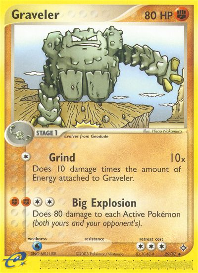 Graveler (29/97) [EX: Dragon] | Dumpster Cat Games