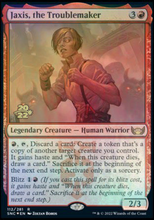 Jaxis, the Troublemaker [Streets of New Capenna Prerelease Promos] | Dumpster Cat Games