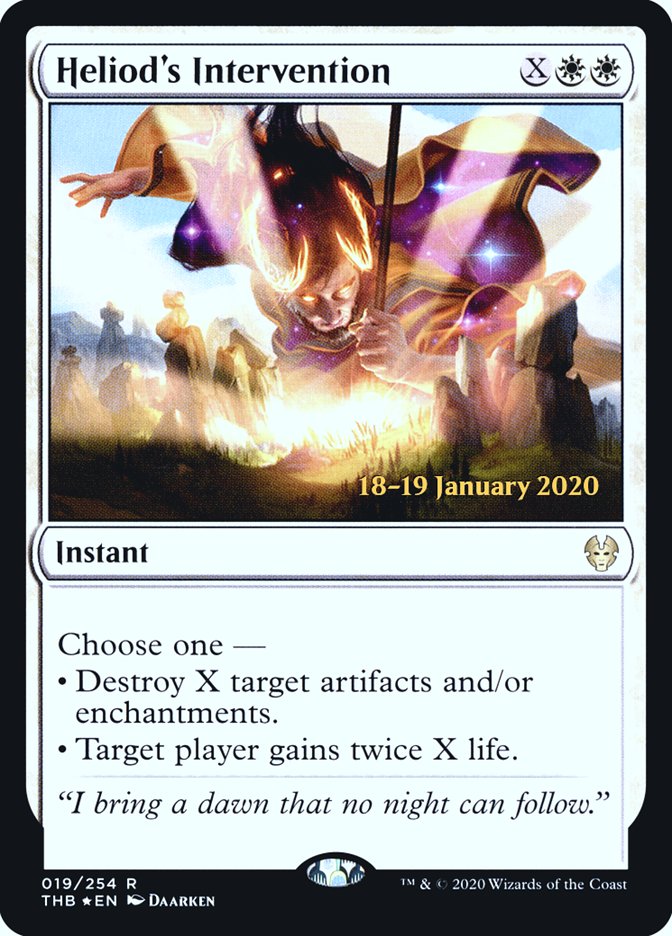Heliod's Intervention [Theros Beyond Death Prerelease Promos] | Dumpster Cat Games