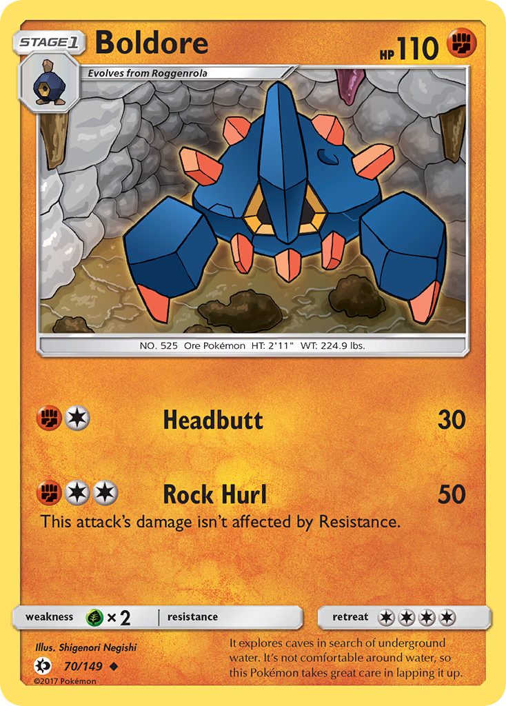 Boldore (70/149) [Sun & Moon: Base Set] | Dumpster Cat Games