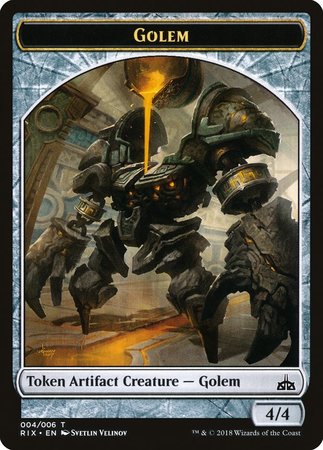 Golem Token (004) [Rivals of Ixalan Tokens] | Dumpster Cat Games