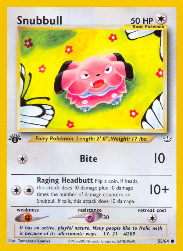Snubbull (55/64) [Neo Revelation 1st Edition] | Dumpster Cat Games
