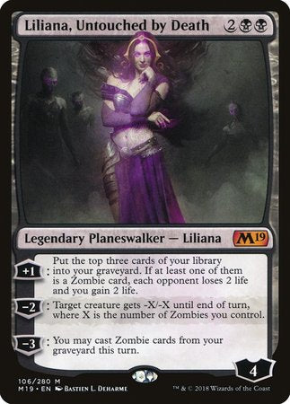 Liliana, Untouched by Death [Core Set 2019] | Dumpster Cat Games