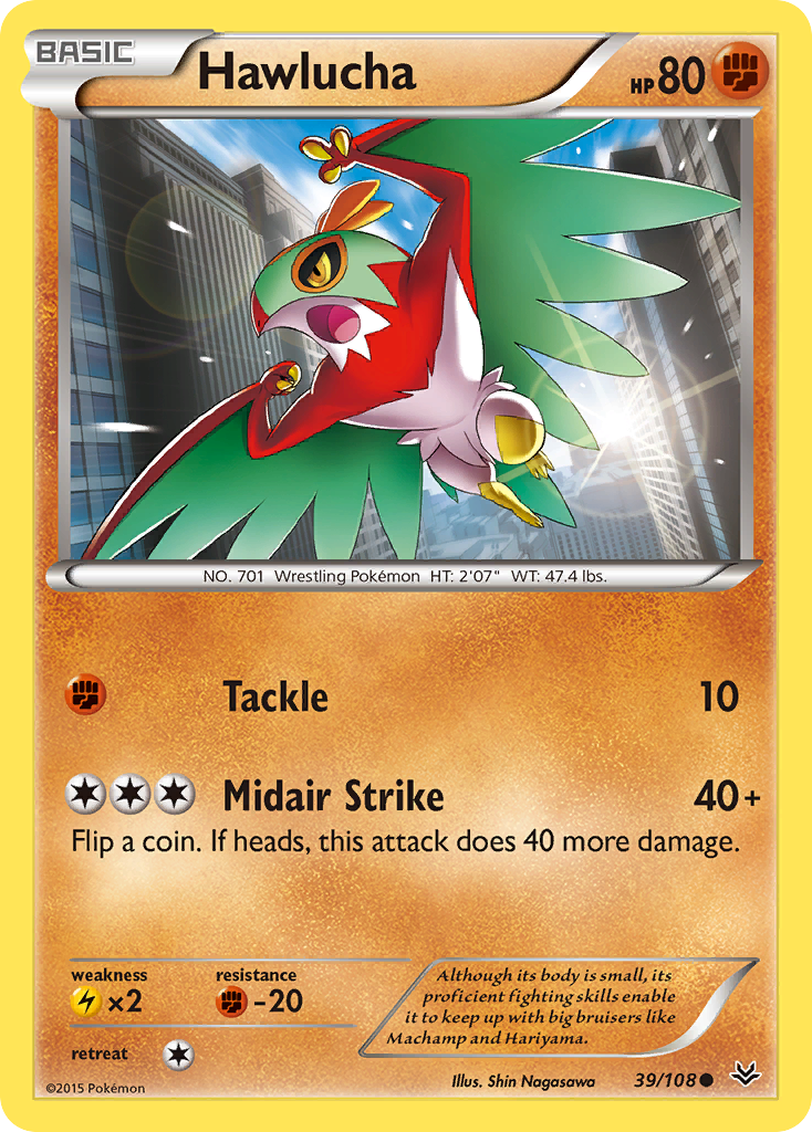 Hawlucha (39/108) [XY: Roaring Skies] | Dumpster Cat Games