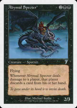 Abyssal Specter [Seventh Edition] | Dumpster Cat Games