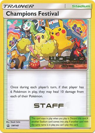 Champions Festival (SM148) (2018 Staff) [Sun & Moon: Black Star Promos] | Dumpster Cat Games