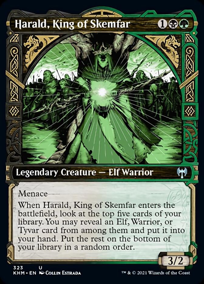 Harald, King of Skemfar (Showcase) [Kaldheim] | Dumpster Cat Games