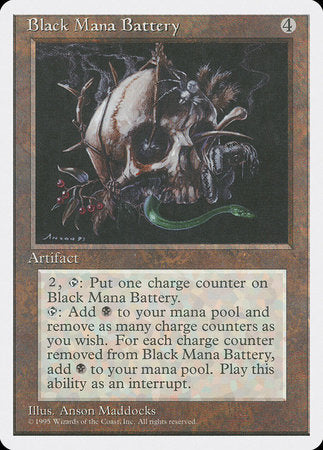 Black Mana Battery [Fourth Edition] | Dumpster Cat Games