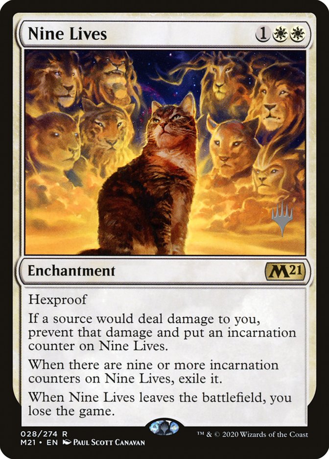 Nine Lives (Promo Pack) [Core Set 2021 Promos] | Dumpster Cat Games