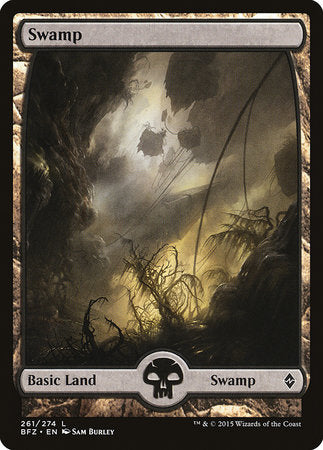 Swamp (261) - Full Art [Battle for Zendikar] | Dumpster Cat Games