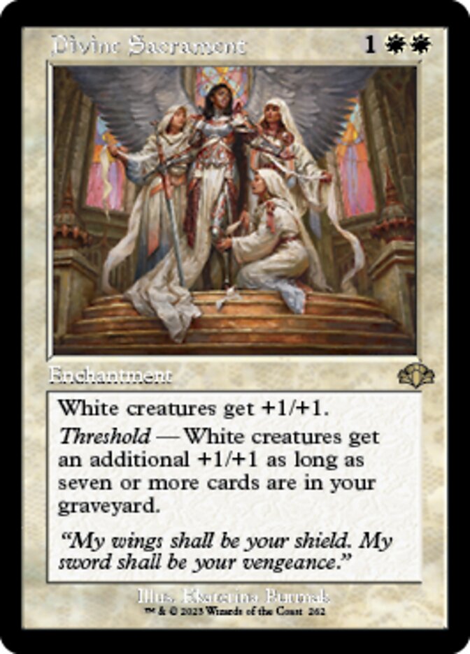 Divine Sacrament (Retro) [Dominaria Remastered] | Dumpster Cat Games