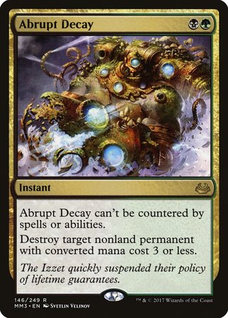 Abrupt Decay [Modern Masters 2017] | Dumpster Cat Games
