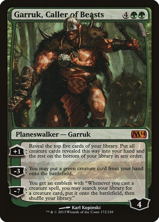 Garruk, Caller of Beasts [Magic 2014] | Dumpster Cat Games