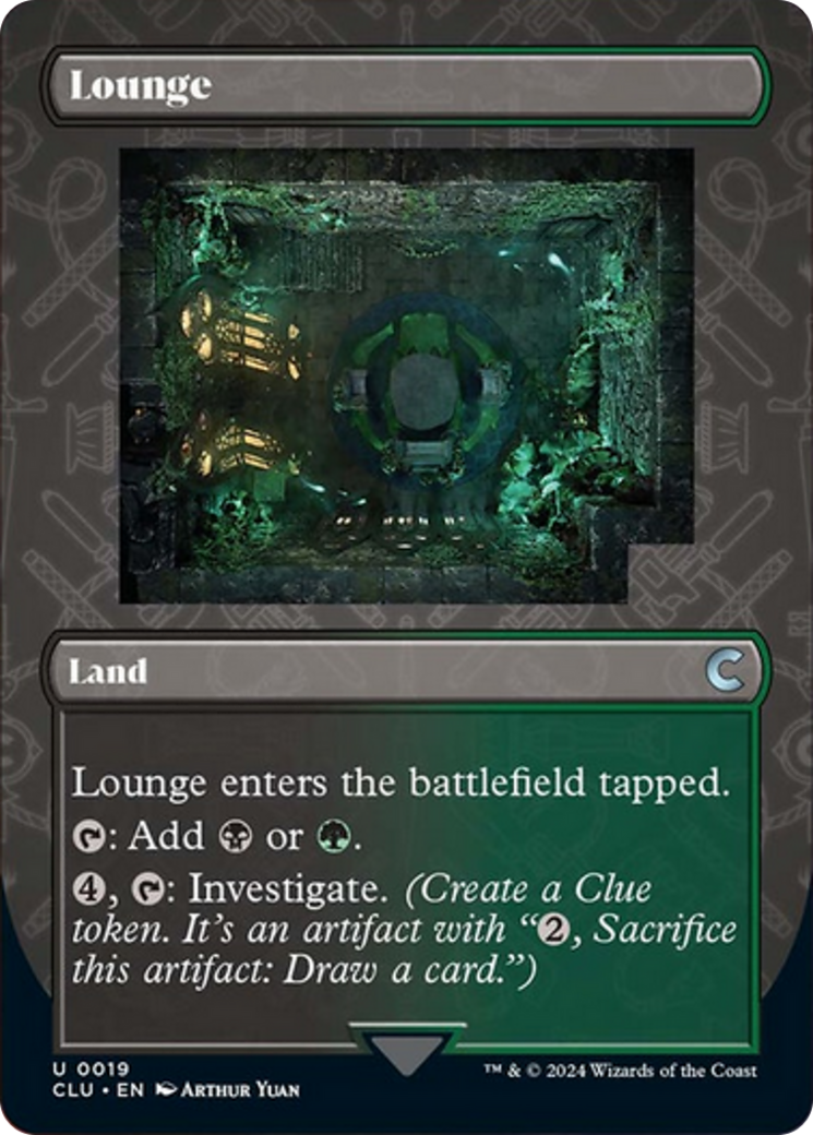 Lounge (Borderless) [Ravnica: Clue Edition] | Dumpster Cat Games