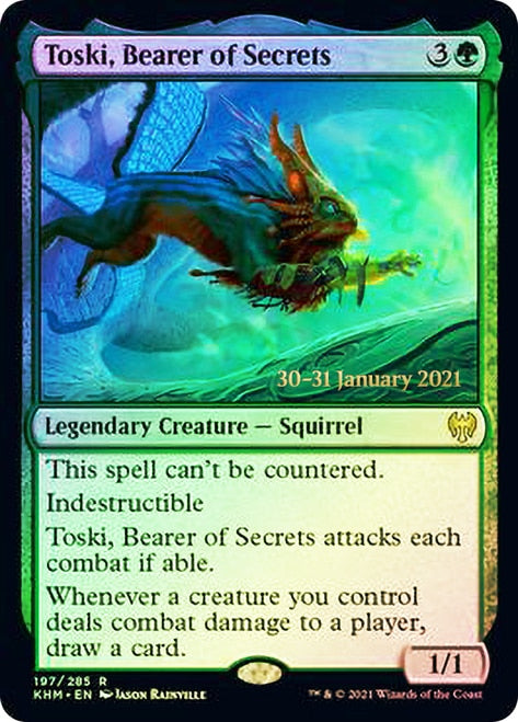 Toski, Bearer of Secrets  [Kaldheim Prerelease Promos] | Dumpster Cat Games