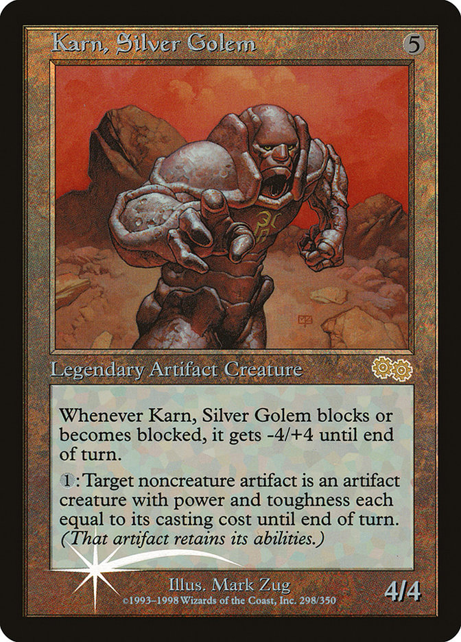 Karn, Silver Golem [Arena League 1999] | Dumpster Cat Games
