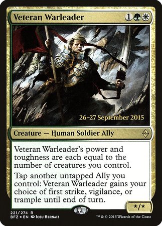Veteran Warleader [Battle for Zendikar Promos] | Dumpster Cat Games
