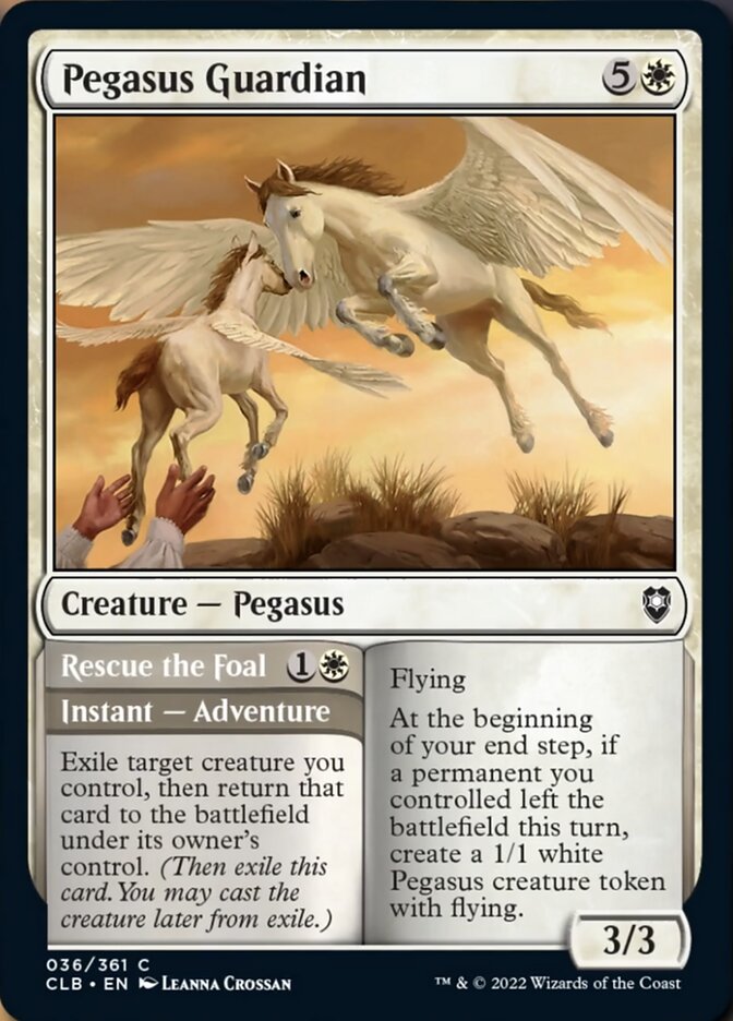 Pegasus Guardian // Rescue the Foal [Commander Legends: Battle for Baldur's Gate] | Dumpster Cat Games