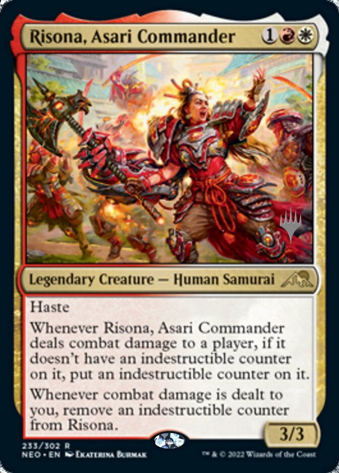 Risona, Asari Commander (Promo Pack) [Kamigawa: Neon Dynasty Promos] | Dumpster Cat Games