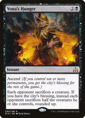 Vona's Hunger [Rivals of Ixalan] | Dumpster Cat Games