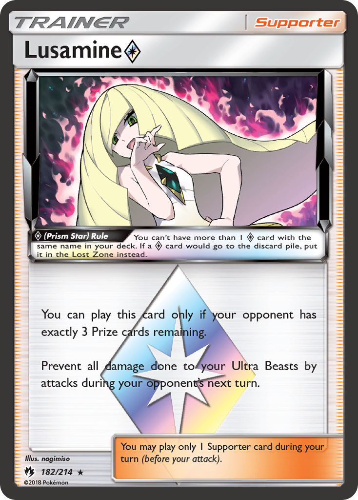 Lusamine (182/214) (Prism Star) [Sun & Moon: Lost Thunder] | Dumpster Cat Games