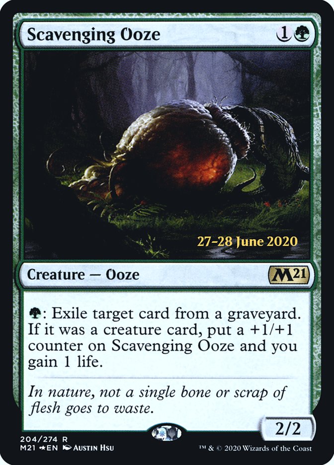 Scavenging Ooze  [Core Set 2021 Prerelease Promos] | Dumpster Cat Games