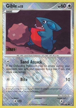 Gible (106/147) (Championship Promo Staff) [Platinum: Supreme Victors] | Dumpster Cat Games