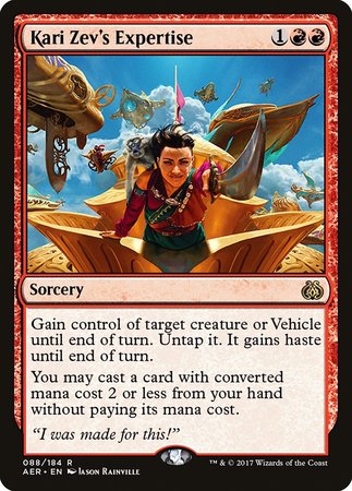 Kari Zev's Expertise [Aether Revolt] | Dumpster Cat Games