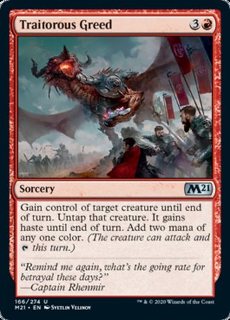 Traitorous Greed [Core Set 2021] | Dumpster Cat Games