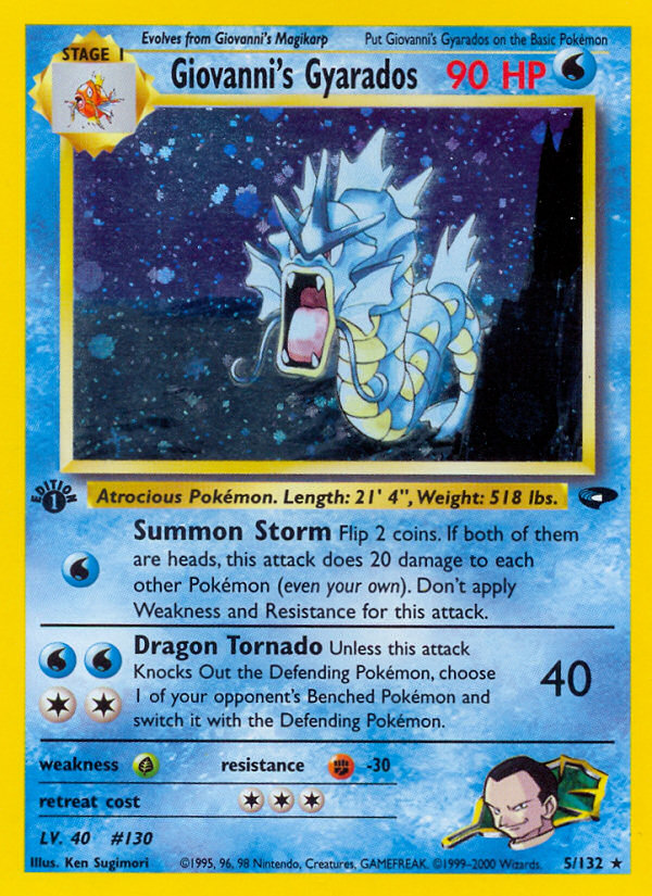 Giovanni's Gyarados (5/132) [Gym Challenge 1st Edition] | Dumpster Cat Games