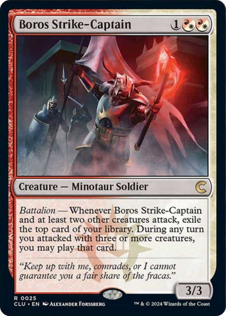 Boros Strike-Captain [Ravnica: Clue Edition] | Dumpster Cat Games
