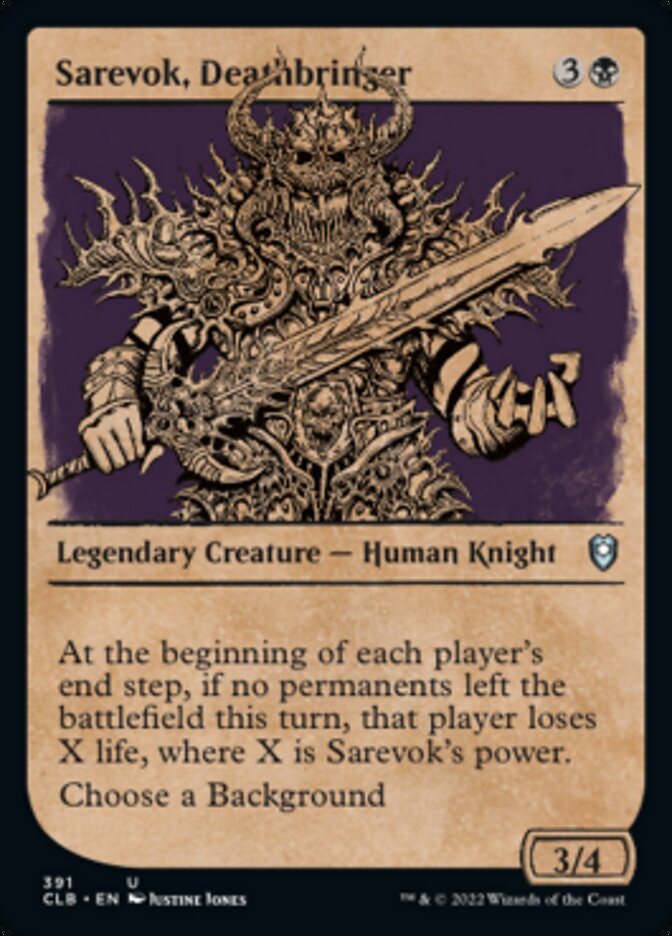 Sarevok, Deathbringer (Showcase) [Commander Legends: Battle for Baldur's Gate] | Dumpster Cat Games