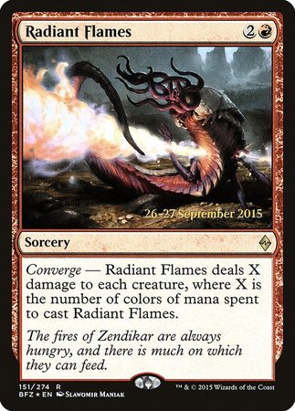 Radiant Flames [Battle for Zendikar Promos] | Dumpster Cat Games
