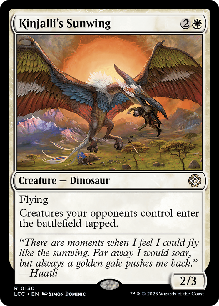 Kinjalli's Sunwing [The Lost Caverns of Ixalan Commander] | Dumpster Cat Games