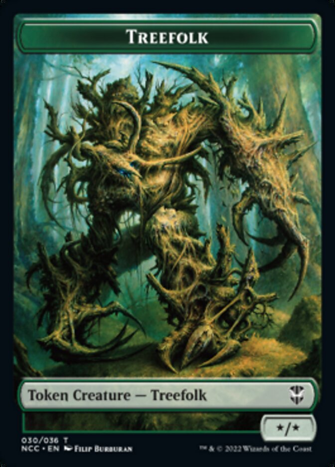 Treefolk // Spider Double-sided Token [Streets of New Capenna Commander Tokens] | Dumpster Cat Games