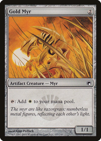 Gold Myr [Scars of Mirrodin] | Dumpster Cat Games