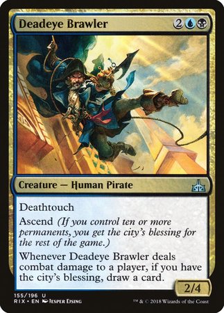 Deadeye Brawler [Rivals of Ixalan] | Dumpster Cat Games