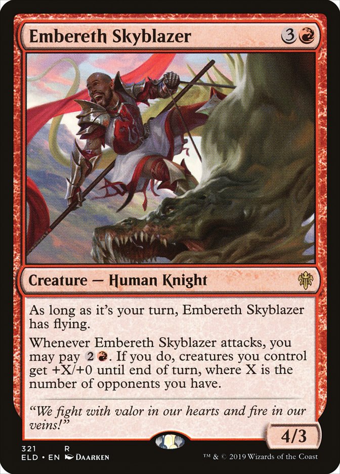 Embereth Skyblazer [Throne of Eldraine] | Dumpster Cat Games