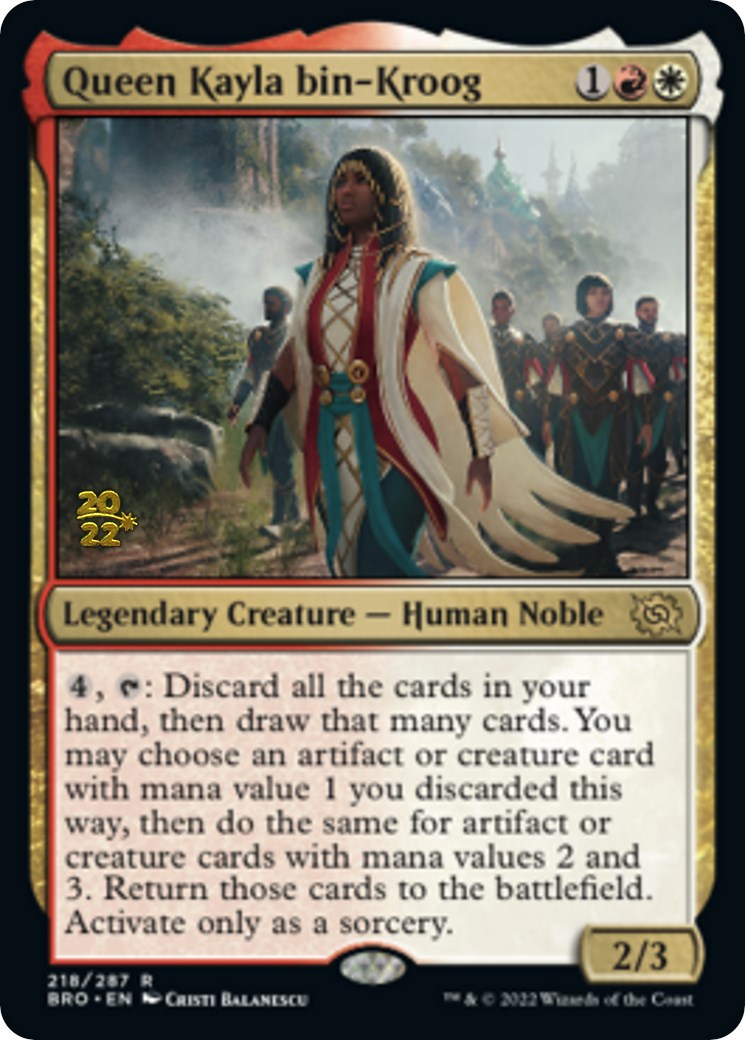 Queen Kayla bin-Kroog [The Brothers' War: Prerelease Promos] | Dumpster Cat Games