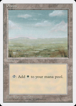 Plains (C) [Fourth Edition] | Dumpster Cat Games