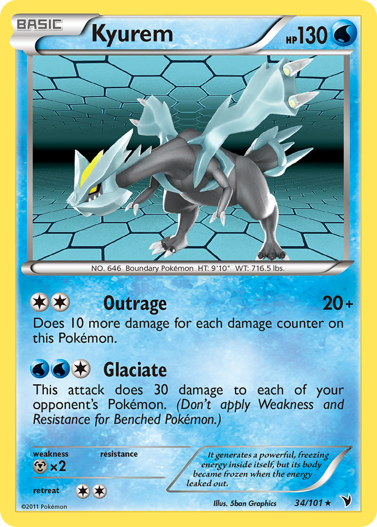 Kyurem (34/101) [Black & White: Noble Victories] | Dumpster Cat Games