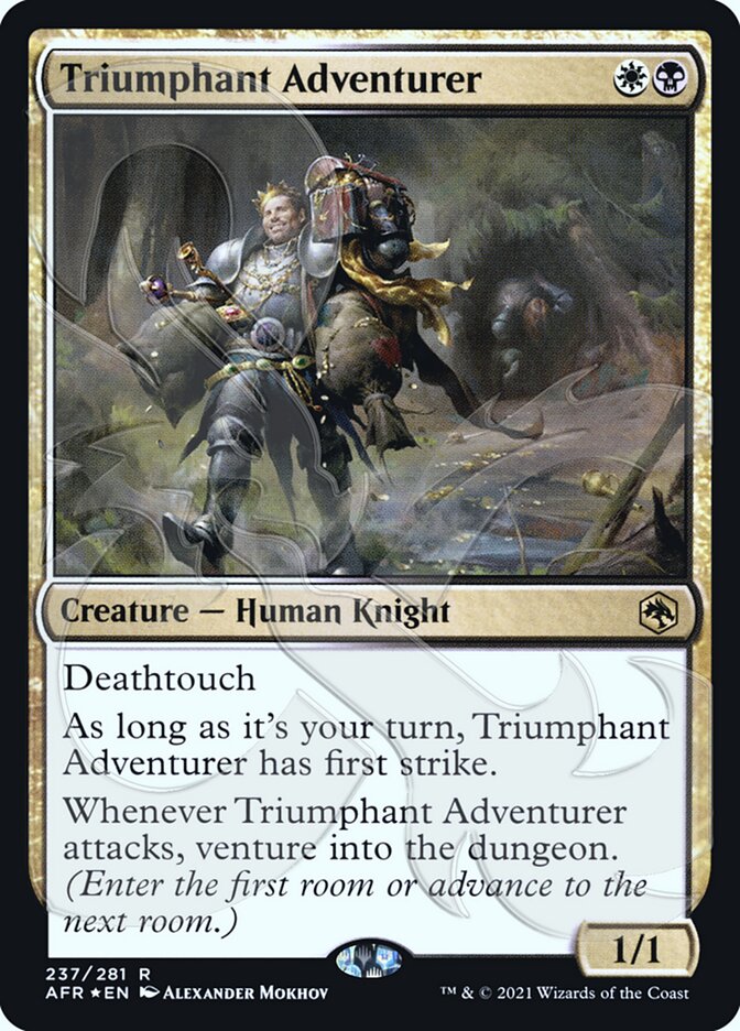 Triumphant Adventurer (Ampersand Promo) [Dungeons & Dragons: Adventures in the Forgotten Realms Promos] | Dumpster Cat Games