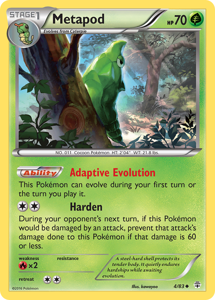 Metapod (4/83) [XY: Generations] | Dumpster Cat Games