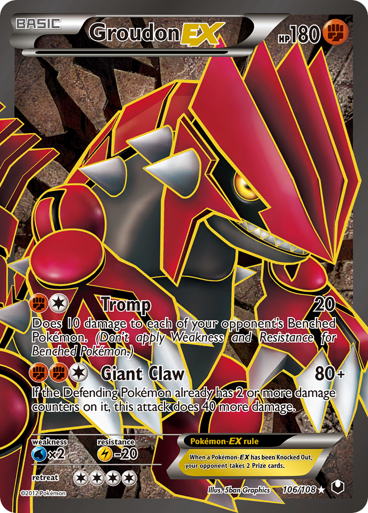 Groudon EX (106/108) [Black & White: Dark Explorers] | Dumpster Cat Games