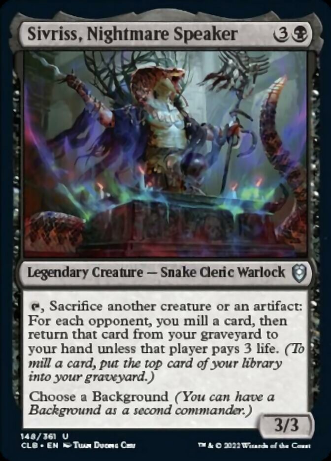 Sivriss, Nightmare Speaker [Commander Legends: Battle for Baldur's Gate] | Dumpster Cat Games