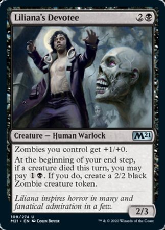 Liliana's Devotee [Core Set 2021] | Dumpster Cat Games