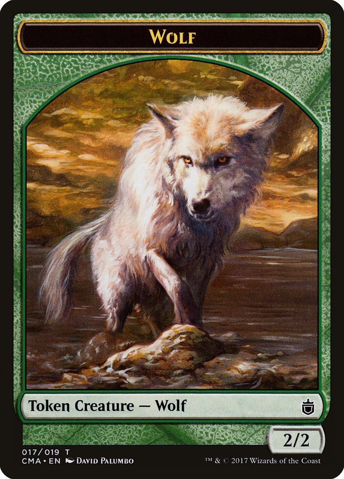 Wolf (017/019) [Commander Anthology Tokens] | Dumpster Cat Games